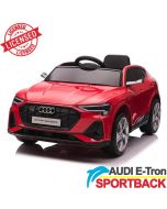 Audi E-Tron Sportback - Licencirani auto na akumulator - Meke gume + kožno sedište - Crveni