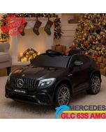 Mercedes GLC 63S AMG Coupe - Licencirani auto na akumulator - Meke gume + kožno sedište - Crni