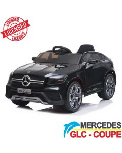 Mercedes GLC Coupe - Licencirani džip na akumulator - Meke gume + kožno sedište - Crni