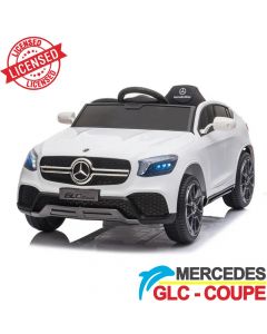 Mercedes GLC Coupe - Licencirani džip na akumulator - Meke gume + kožno sedište - Beli